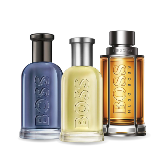 pacchetto promozionale di 3 profumi BOSS BOTTLED, BOSS THE SCENT e BOSS BOTTLED INFINITE 100ml