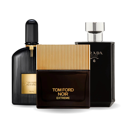 pacchetto promozionale di 3 profumi BLACK ORCHID, NOIR EXTREME e PRADA INTENSE 100ml.